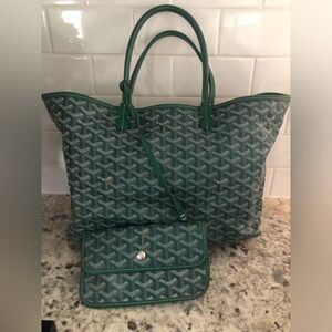 Authentic Green Goyard PM tote